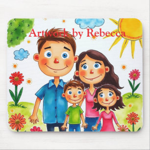 Mousepad Adicione o Trabalho de arte do seu Filho a este Pa