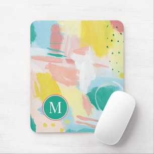 Mousepad Adicione seu início Abstrato de rosto fresco