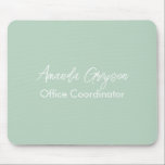 Mousepad Adicione Seu Nome Monograma Mínimo Nova Posição de<br><div class="desc">Um simples e elegante cheio monograma e design de ocupação.</div>