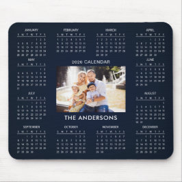 Mousepad Adicione seu próprio calendário de fotos da famíli
