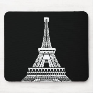 Mousepad Adicione seu texto à torre Eiffel de arte de Pop B