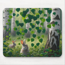 Mousepad Adicione Seu Texto Tapete de Rato Coelho da Flores