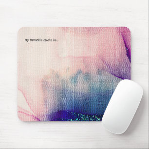 Mousepad Adicione sua citação ou ditado Textura de Tinta Aq