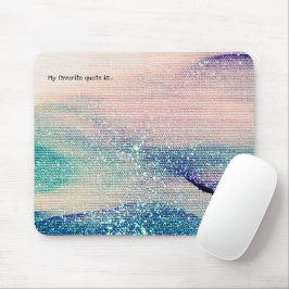 Mousepad Adicione sua citação ou ditado Textura de Tinta Aq