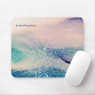 Mousepad Adicione sua citação ou ditado Textura de Tinta Aq