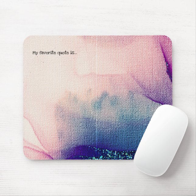 Mousepad Adicione sua citação ou dizendo a textura de tinta (Com mouse)