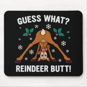 Mousepad Adivinhe o que o traseiro do renque de Natal Piada