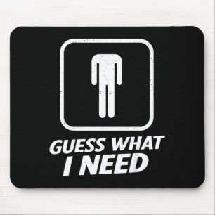 Mousepad Adivinhe o que precisa humor engraçado banheiro pi
