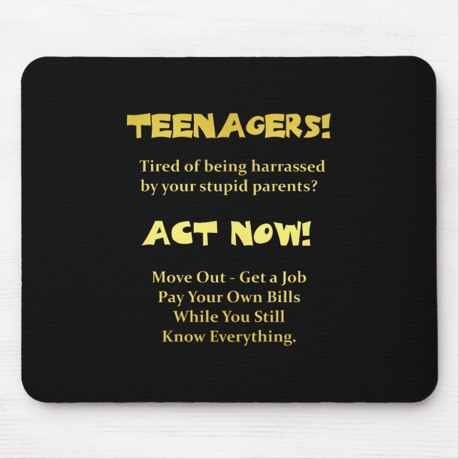 Mousepad Adolescentes Engraçados Atuam Agora Piada (Frente)