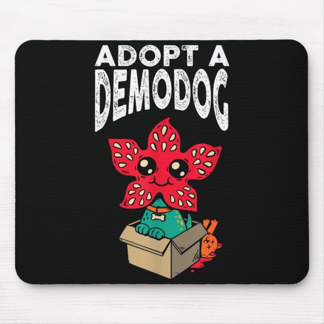 Mousepad Adopt A Demodog Shirt Kids Women Men Cute Funny Do (Frente)