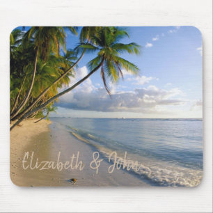 Mousepad Adorable Beach,Sand,Palm -Personalized