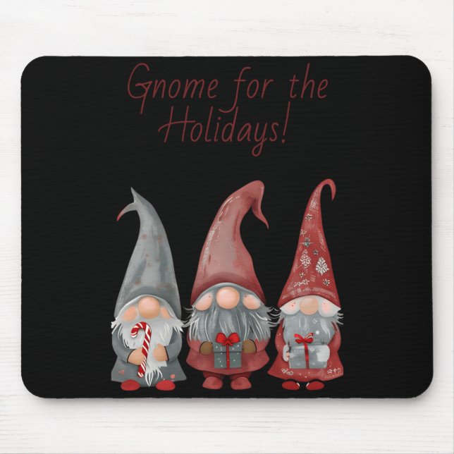 Mousepad Adorable Christmas Gnomes With Holiday Cheer T Shi (Frente)