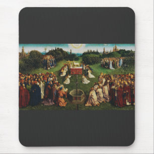 Mousepad Adoração do Cordeiro Místico de Jan van Eyck Arte
