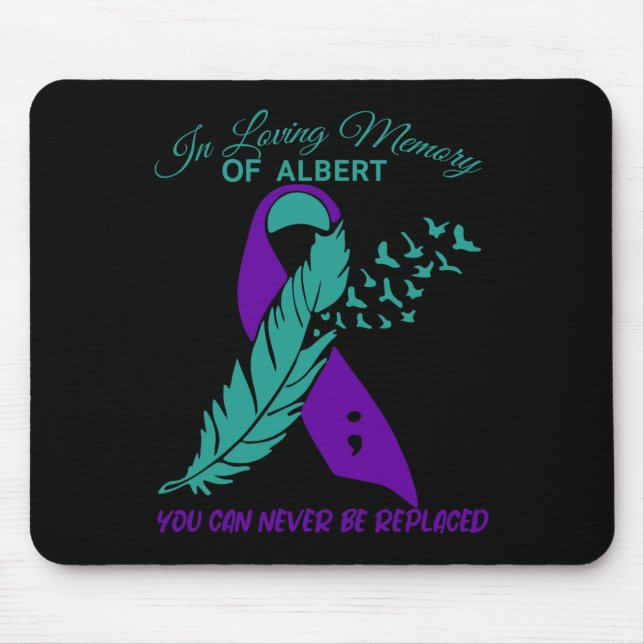 Mousepad Adorando a conscientização para a prevenção do sui (Frente)