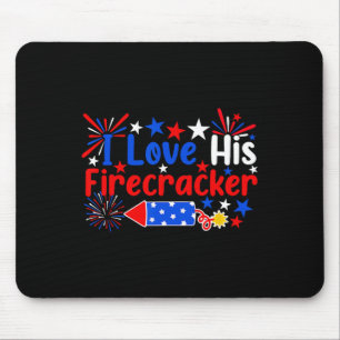 Mousepad Adorava Seu Firecracker Engraçado 4 De Julho Fogos