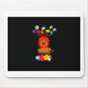 Mousepad Adorável Baby Lion Art Design Motif
