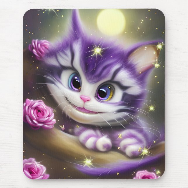 Mousepad Adorável Cheshire Kitten (Frente)