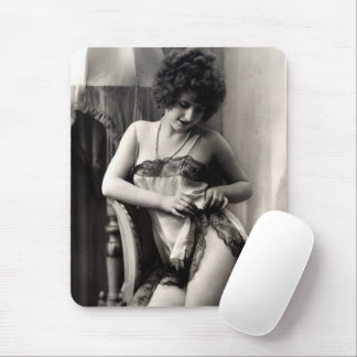 Mousepad Adorável em Lace Sexy Lady Lingerie Vintage Pin-Up