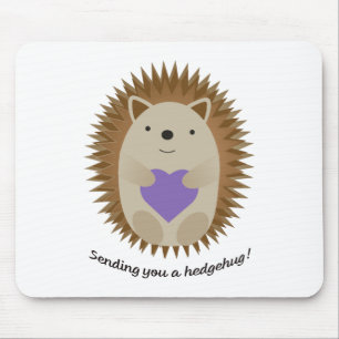 Mousepad Adorável Enviando-Lhe Um Hedgehog Hedgehug