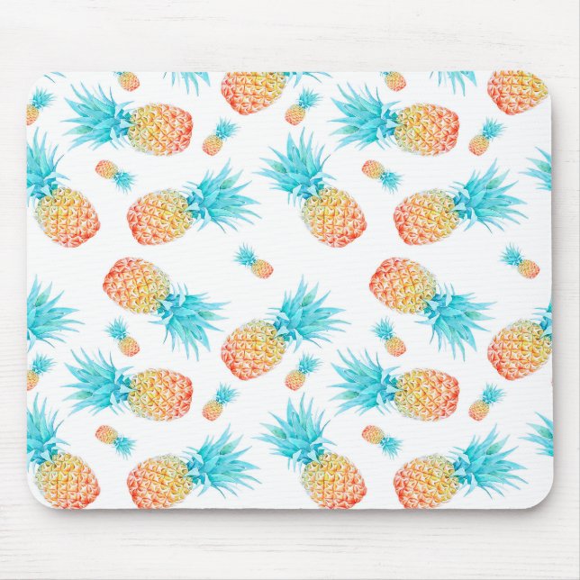 Mousepad Adorável Padrão de Abacaxi de Fruta Tropical de Aq (Frente)