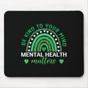 Mousepad Adorável Para Sua Mente Sensibilização Para A Saúd