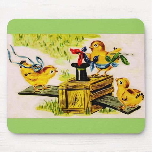 Mousepad adorável pintinho mágico (Frente)