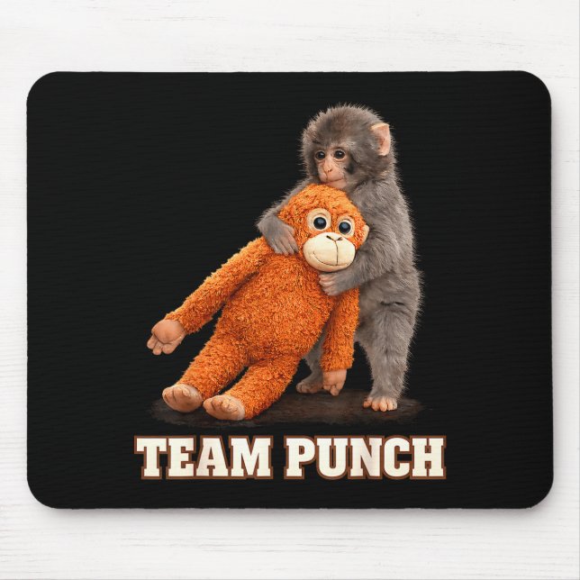 Mousepad Adorável soco de macaco bebê gráfico time soco gra (Frente)