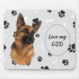 Mousepad Adorei meu German shepherd, Pawprint Mouse Pawprin
