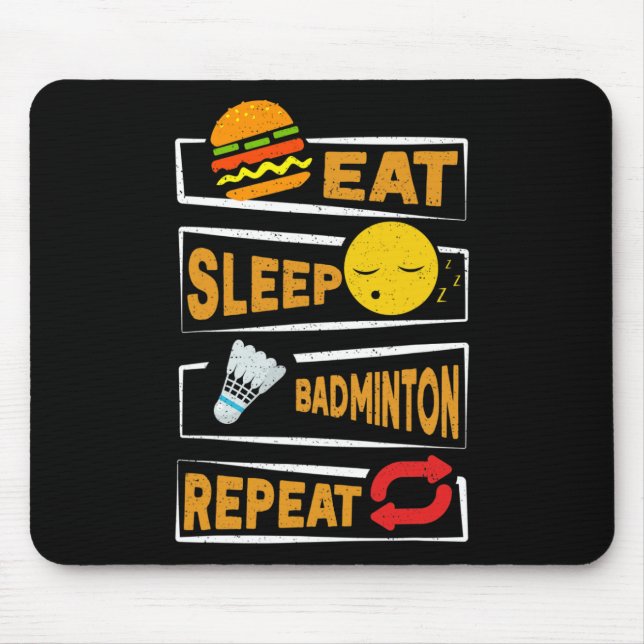 Mousepad Adormecer Badminton Repetir Jogadores Engraçados D (Frente)