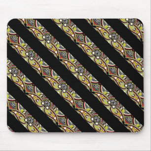 Mousepad Adorno colorido fofo listras pretas
