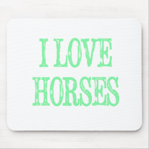 Mousepad Adoro Cavalos Verdes Pálidos
