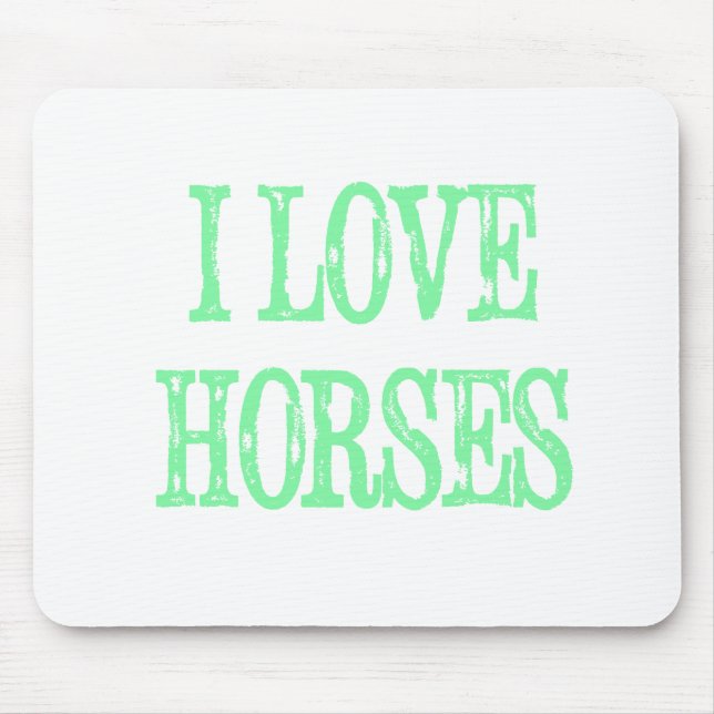 Mousepad Adoro Cavalos Verdes Pálidos (Frente)