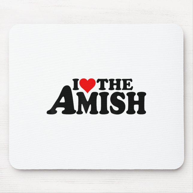 Mousepad Adoro Coração A Amish _1 (Frente)