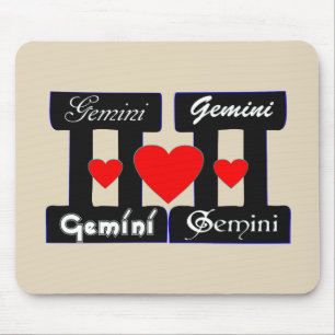 Mousepad ♊! 😍 Adoro Gemini-Melhor Sinal Zodiac Durável