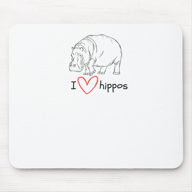 Mousepad Adoro Hippos - Wild Life S Sticker (Frente)