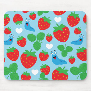 Mousepad Adoro Morangos Sem Costura Padrão