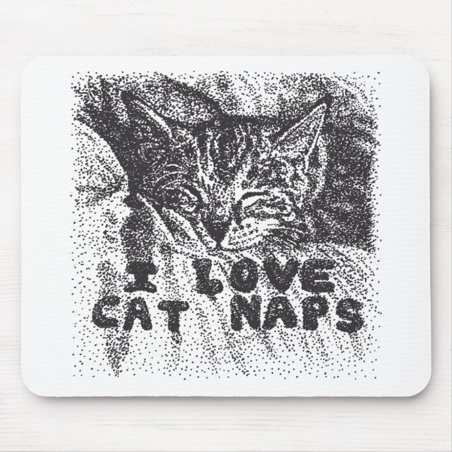 Mousepad Adoro Naps de Gato, gato dormindo (Frente)