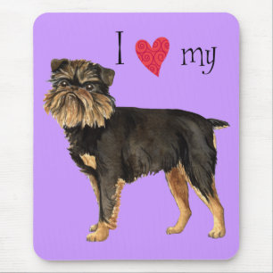 Mousepad Adoro o meu Griffon de Bruxelas