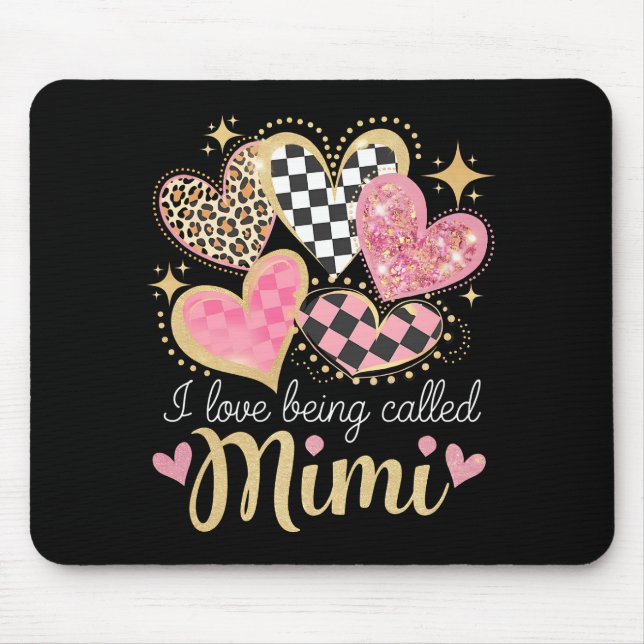 Mousepad Adoro ser chamada de Mimi Avó Dia da Mãe (Frente)
