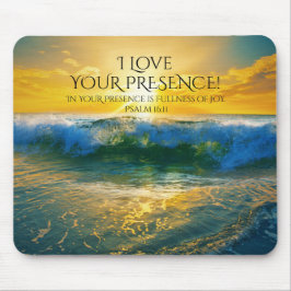 Mousepad Adoro Sua Presença, Salmo 16:11 Ocean Sunset