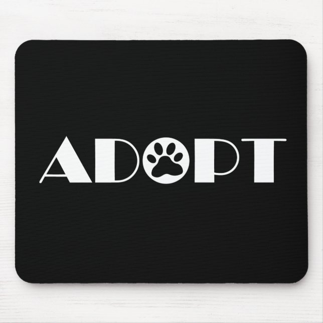 Mousepad Adotar cão de pata (Frente)