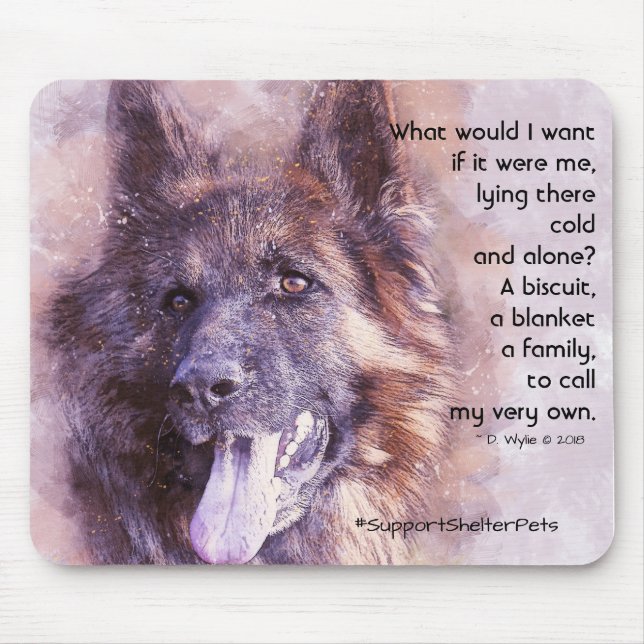 Mousepad Adotar Um Abrigo - German shepherd (Frente)