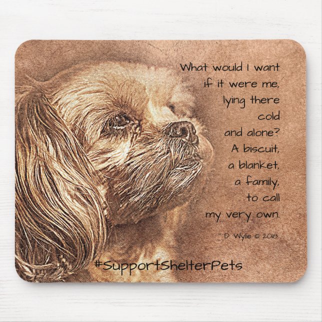 Mousepad Adotar Um Prateleira - Shih Tzu (Frente)