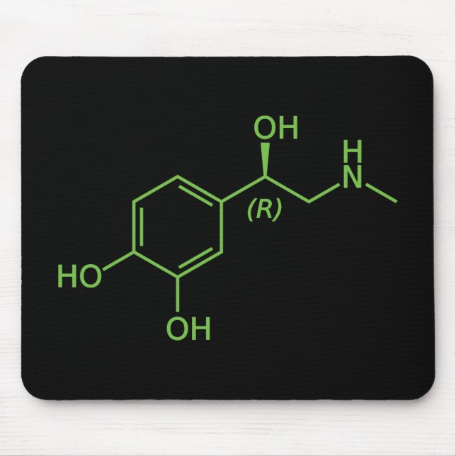 Mousepad Adrenalina Molécula Diagrama Químico (Frente)