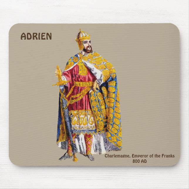 Mousepad ADRIEN ~ Imperador Charlemagne ~ Personalizado (Frente)