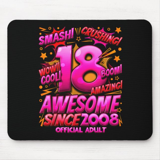 Mousepad Adult 18 Year Old For Boys 18th Birthday Boy  (Frente)