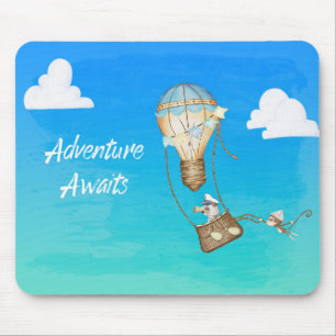 Mousepad Adventure Aguarda Macacos-Macacos-Balão de Ar Quen