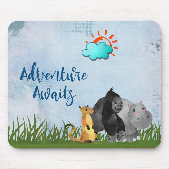 Mousepad Adventure Aguarda Watercolor Safari Selgle (Frente)