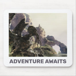 Mousepad Adventure Awaits. Fantasy landscape