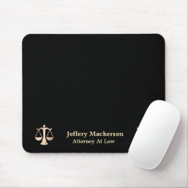 Mousepad Advogado-Advogado Scales da Justiça Dourado